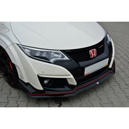 Накладка сплиттер на передний бампер на Honda Civic IX Type R